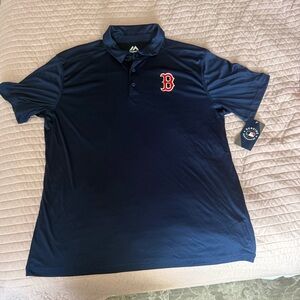 Majestic MLB BOSTON RED SOX Navy Blue Men's Shirt XL- NWT